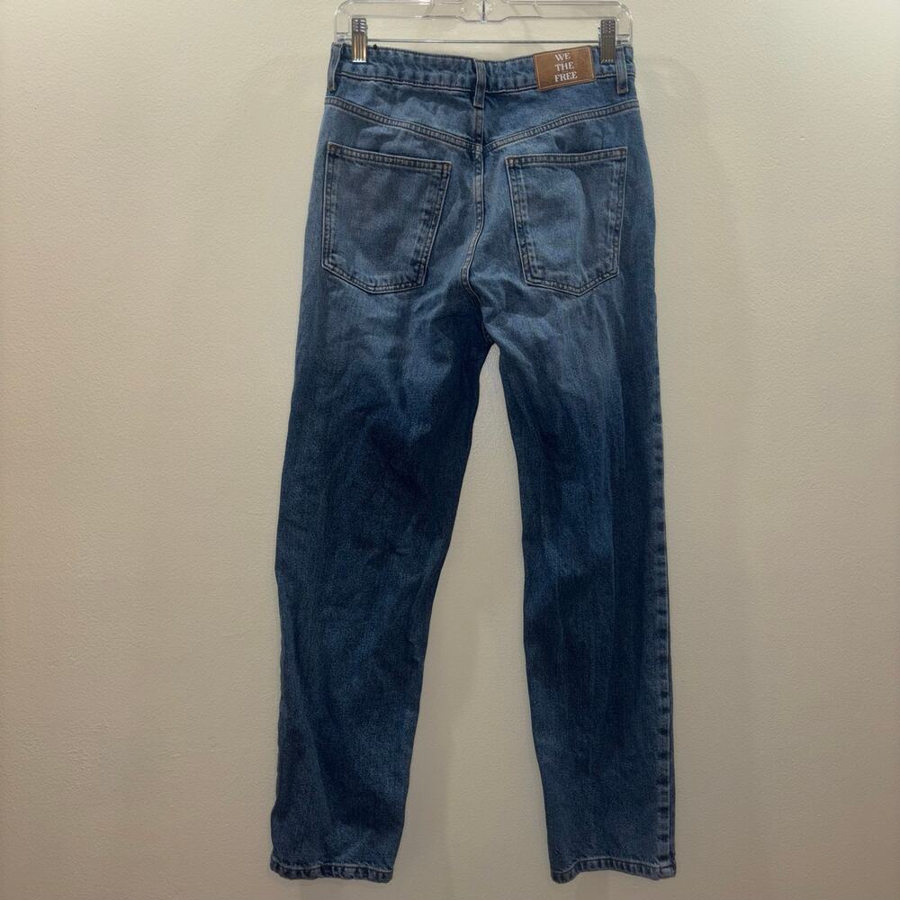 Free People We The Free High Waisted Straight Leg Jeans Women 28 Medium Wash - Picture 3 of 13